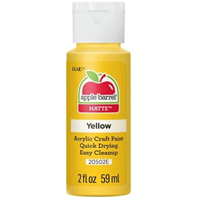 Image of Plaid Acrylic Paint, Yellow, 59.1 ml (Pack of 1)