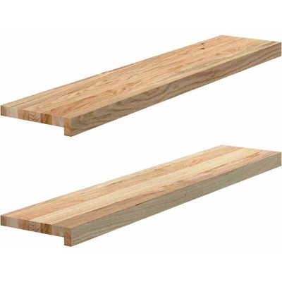 Image of vidaXL Window Sills 2 pcs Untreated 100x20x2 cm Solid Wood Oak