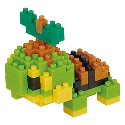 Image of BANDAI Nanoblock Turtwig Pokemon Model Nanoblocks Building Blocks Puzzles For Adults And Kids Plastic Kits With Mini Bricks Make Great Gifts Boys Girls Age 12+