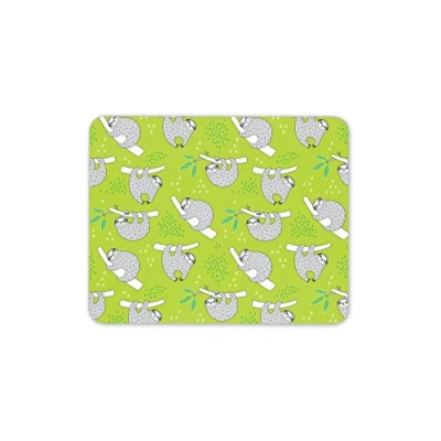 Image of Destination Vinyl ltd Funky Sloth Mouse Mat Pad Sloths Animal Boys Kids Cheeky Computer #13168