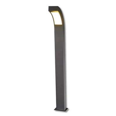Image of LED Outdoor Lights &#039;Lennik&#039; (Modern) in Black Made of Aluminium (1 Light Source,) from Lucande Garden Light, Path Bollard lamp, Pillar