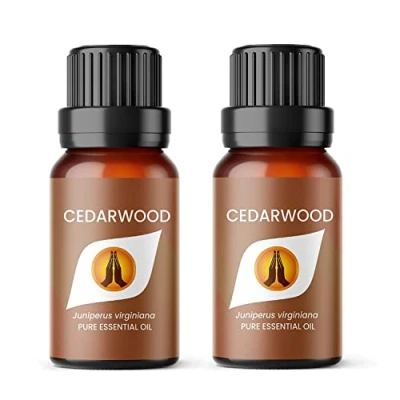 Image of Aroma Energy Cedarwood Essential Oil 20ml (2 x 10ml Bottles) 100% Pure &amp; Natural