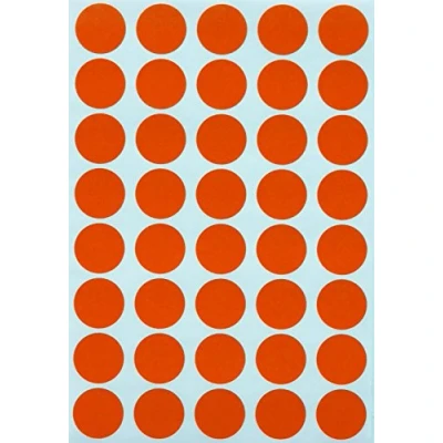 Image of Royal Green Round Stickers Labels Sticker Dot 19mm (Approximately 2cm) 3/4 Inch Orange 600 Pack