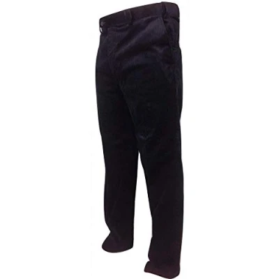 Image of Carabou Mens New Thick Jumbo Corduroy Trousers Expandable Waist Navy W34 L31