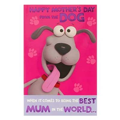 Image of From The Dog Best Mum In World Mother&#039;s Day Card Mothers Greeting Cards