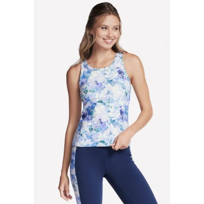 Image of Skechers GoWalk Seascape Floral Tank Purple/Turquoise Size Small Female