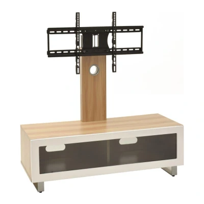 Image of TTAP TVS1002 TV Stand with Bracket Light Oak, Brown
