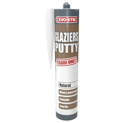 Image of EVO STIK 30614367 Glaziers Putty, Gun Grade Acrylic Glazing Colour: Natural, Size: 280ml
