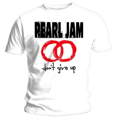 Image of Pearl Jam Don&#039;t Give Up Men T Shirt White S, 100% Cotton, Regular