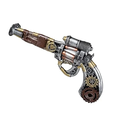 Image of Boland Novelty Foam Latex Toy Gun Steampunk Fancy Dress Accessory and Prop Realistic Design for Themed Parties Costume Events
