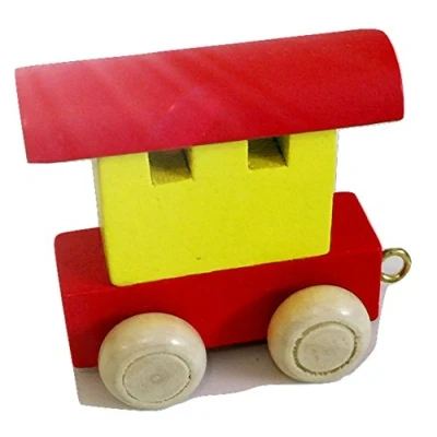 Image of Fun World Toys® Childrens Personalised Wooden Colourful Alphabet Letter Train A Z Name Set (Back Carriage)