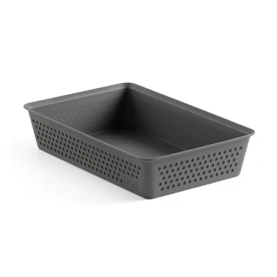Image of TATAY Bohol A5 Organiser, Polypropylene, BPA Free, 100% Recycled Plastic, Anthracite Grey, Measures 17 x 26 5.5 cm
