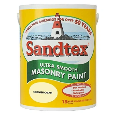 Image of Sandtex Masonry Paint 2.5L Ultra Smooth Cornish Cream