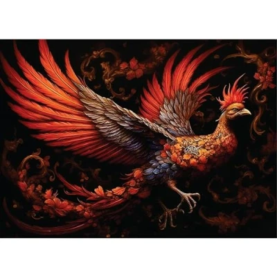 Image of Mythical Hong Bird Rice Paper, 11.5 x 16 inch for Decoupage Furniture Crafts