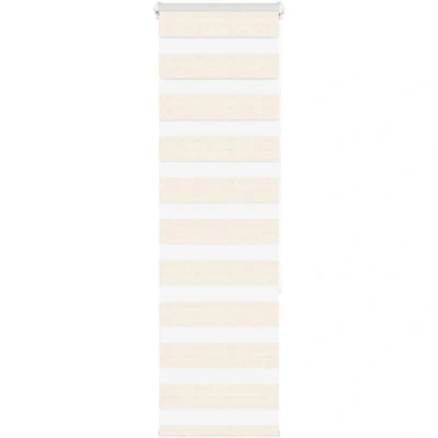 Image of vidaXL Zebra Blind Marble Beige 40x150 cm Fabric Width 35.9 Polyester