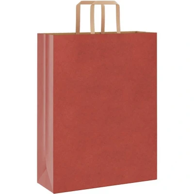 Image of vidaXL Paper Bags 50 pcs with Handles Red 32x12x42 cm