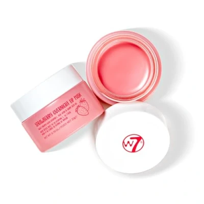Image of W7 Super Sweet Dreams Overnight Strawberry Lip Mask Vitamin E, Aloe Vera and Grape Seed Oil For Hydrated, Full Looking &amp; Irresistible Lips 20ml