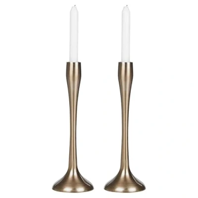 Image of URBNLIVING 26/31cm Tall Metal Candle Taper Stand Holder Candlesticks Set for Candlelight Dinner Table Centrepiece Mantel Wedding Decorative Decor Christmas Party Housewarming Gift (2x Gold small)