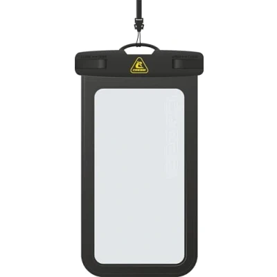 Image of Cressi Johnny Phone Case Black Waterproof Hard for Mobile Phone, Black, 7&#039;&#039;, Adult Unisex