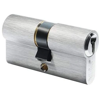 Image of Yale 10 0672 4040 00 2201 600 Serie Euro Profilzylinder Doppelt/Notfall 40/40 Satin Nickel Profile Cylinder