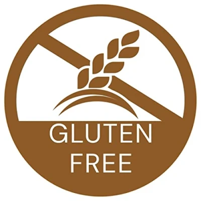 Image of Hygiplas Food Allergy Labels Gluten Free (Roll of 1000), Brown &amp; White, Easy Removal Leave No Residue, Size: 25.4 mm/1 inch Diameter, GJ060