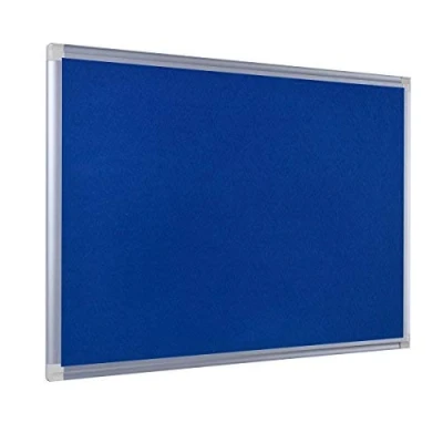 Image of Bi Office New Generation Blue Felt Notice Board, 60 x 45 cm, Aluminium Frame