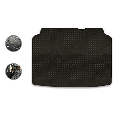 Image of Car Mat Co Tailored Fit Black Heavy Duty Rubber Boot for Peugeot 308 2013 On [Hatchback]