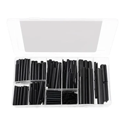 Image of Create idea Manganese Steel Slotted Spring Pin Assortment Set Hollow Pins Hardware Kit Split Dowel Tension Mixed Sizes M1.5 M2 M2.5 M3 M4 M5 M6 M8 Black with Box