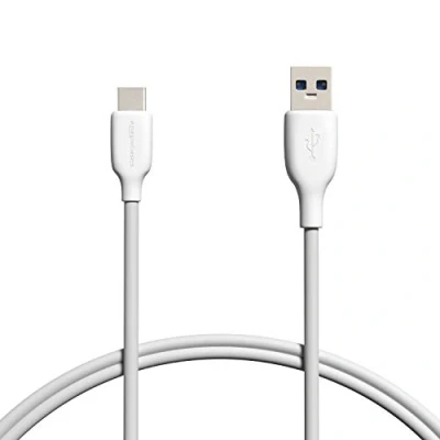 Image of Amazon Basics USB C 3.1 Gen2 to A Cable 0.91 m, White