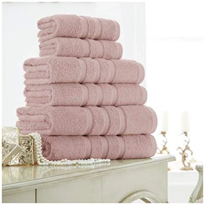 Image of Gaveno Cavailia Luxury 4Pk Zero Twist Hand Set, 100% Cotton Soft &amp; Cosy Super Absorbent Bathroom Towels, Blush Pink