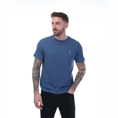 Image of Farah Men&#039;s Dean Short Sleeve T Shirt in Blue