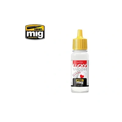 Image of AMMO MIG 2056 Satin Lucky Varnish (17 Ml Size), Multi Colour