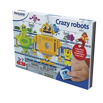 Image of Miniland 36070 On The Go Crazy Robots, Multi Color