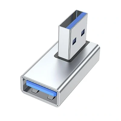 Image of BFLKY USB Adapter 90 Degree Right Up Male To Female Coupler Connector For Laptop PC Extension Converter