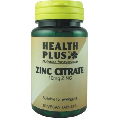 Image of Health Plus Zinc Citrate 10mg Mineral Supplement 2 X Packs Of 90 Tablets (180 Tablets)
