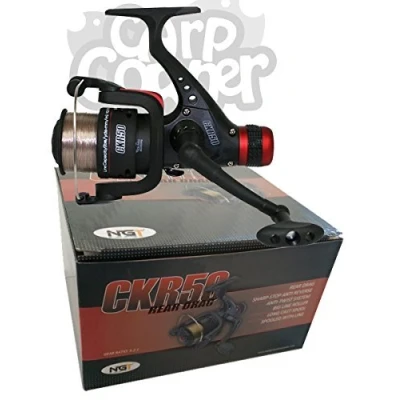 Image of CK50 Match &amp; Coarse Fishing Reel With Rear Drag Pre Loaded Brown 8lb Line (2 Reels)