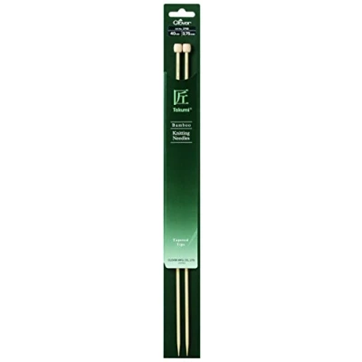 Image of Clover Takumi Bamboo: Knitting Pins: Single Ended: 40cm x 3.75mm, Wood, 3.75mm