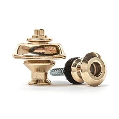 Image of Jim Dunlop Straplock Dual Design Set Brass