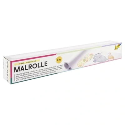 Image of folia 83900 Painting Roll Blank White 1 Approx. 30 cm x 6 m Self Adhesive and Removable Sticks to All Smooth Surfaces for Unlimited Fun