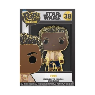 Image of Funko Pop! Large Enamel Pin Star Wars: Finn Wars Pins Cute Collectable Novelty Brooch for Backpacks &amp; Bags Gift Idea Official Merchandise Movies Fans