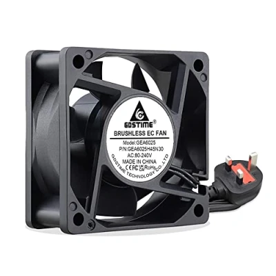Image of GDSTIME 60mm x 25mm 220V Computer Fan EC 240V PC Cooling AC Axial 4500RPM Brushless For Workstation Server Cabinet Replacement