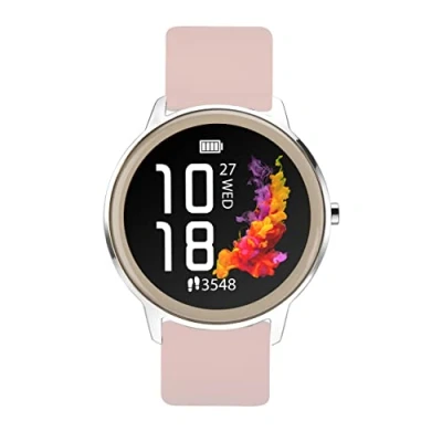 Image of Sekonda Flex Womens Smart Watch with Heart Rate and Sleep Monitor, Daily Activity, Sports, Music, Weather Message Functions, Silicone Strap, 42 mm