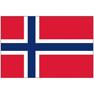Image of SHATCHI Norway Norwegian National Football Fans Supporters Premium Eyelets 5 x 3ft Flag Norge 150cm 90 cm, Polyester