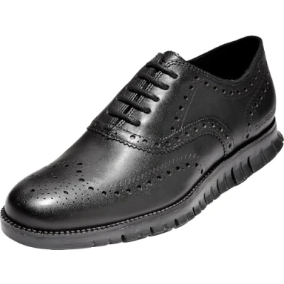 Image of Cole Haan Men&#039;s Zerogrand Wing Oxfords, Black Blk Clsd Ho Black, 8.5 UK Wide