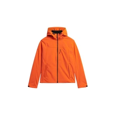 Image of Superdry Men&#039;s Hooded Soft Shell Trekker JKT A2 Wind Family, Flame Orange, M