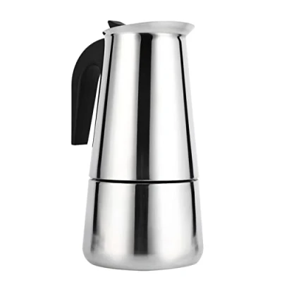Image of Jenngaoo Espresso Coffee Maker, 2/4/6/9 Cups Portable Stainless Steel Moka Pot Italian Shot Maker for Gas, Stovetop and Induction Cookers(9 450ml)