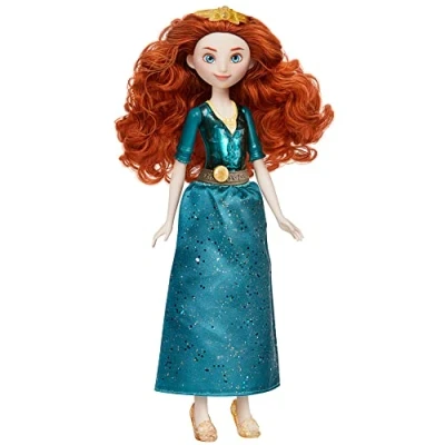 Image of Disney Princess Royal Shimmer Merida Doll, Fashion Doll with Skirt and Accessories, Toy for Kids Ages 3 Up, Blue,red,white