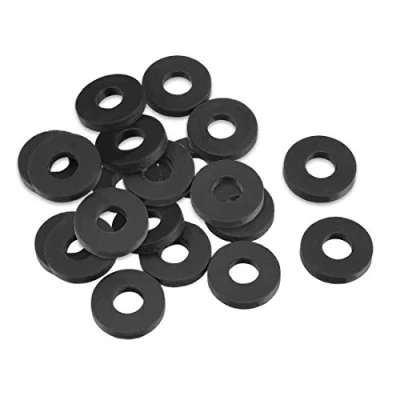 Image of Sourcingmap Rubber Flat Washers 12mm OD 5mm ID 2mm Thickness for Faucet Pipe Water Hose, Pack of 20