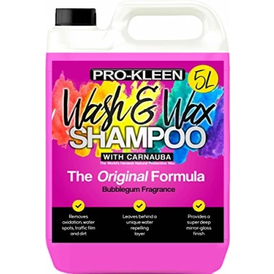 Image of 5 Litres Pro Kleen Carnauba Wash and Wax Shampoo (Pink Bubblegum Fragrance)