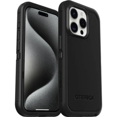 Image of Otterbox Defender Xt MagSafe PC Back Cover Black Apple iPhone 15 Pro